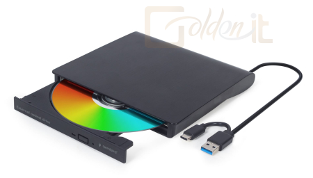 Optikai meghajtók Gembird DVD-USB-03 Slim DVD-Writer Black BOX - DVD-USB-03
