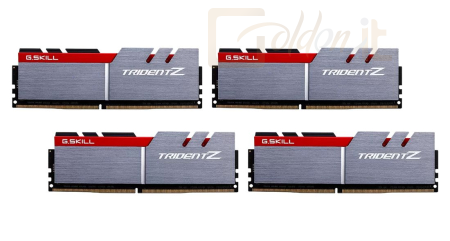 RAM G.SKILL 16GB DDR4 3200MHz Kit(4x4GB) Trident Z Silver/Red - F4-3200C16Q-16GTZB