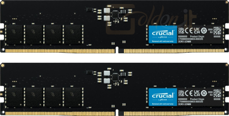 RAM Crucial 64GB DDR5 5200MHz Kit (2x32GB) Black - CT2K32G52C42U5
