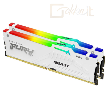 RAM Kingston 32GB DDR5 5600MHz Kit(2x16GB) Fury Beast RGB White - KF556C36BWEAK2-32