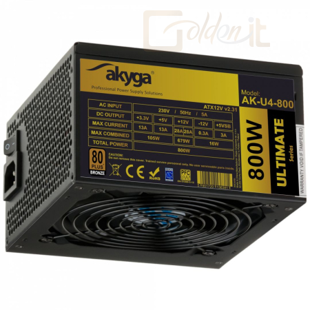 Táp Akyga 800W 80+ Bronze AK-U4-800 - AK-U4-800