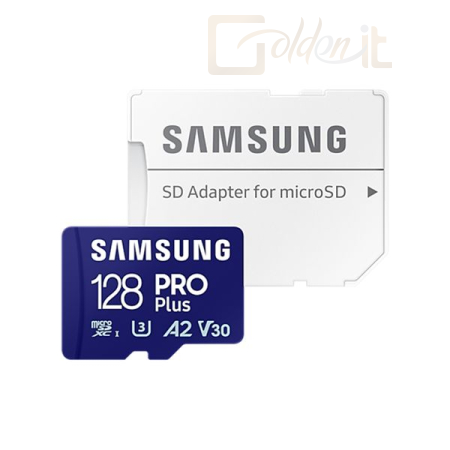 USB Ram Drive Samsung 128GB microSDXC Pro Plus Class10 U3 A2 V30 + adapterrel - MB-MD128SA/EU