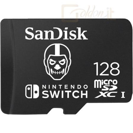 USB Ram Drive Sandisk 128GB microSDXC Class 10 UHS-I U3 For Nintendo Switch Skull Trooper Fortnite Edition - SDSQXAO-128G-GN6ZG