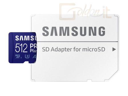 USB Ram Drive Samsung 512GB microSDXC Pro Plus Class10 U3 A2 V30 + adapterrel - MB-MD512SA/EU