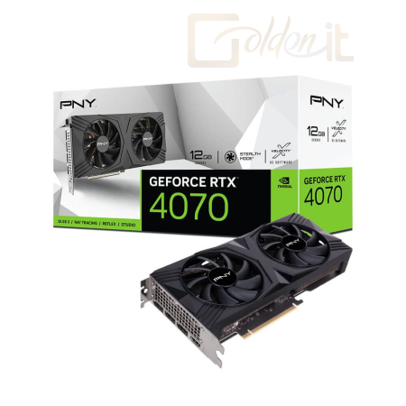 Videókártya PNY GeForce RTX 4070 Ti 12GB DDR6X Verto Dual Fan - VCG407012DFXPB1