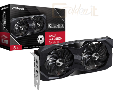 Videókártya ASRock Radeon RX 7600 Challenger 8GB OC - RX 7600 CL 8GO