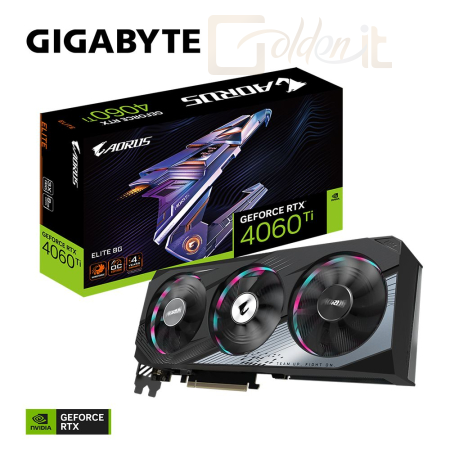 Videókártya Gigabyte RTX 4060 TI AERO ELITE 8G - GV-N406TAORUS E-8GD
