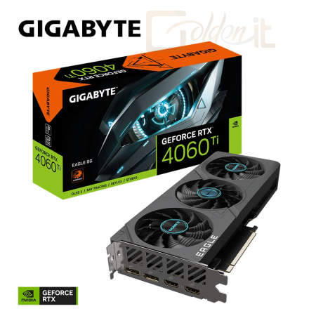 Videókártya Gigabyte RTX 4060 TI EAGLE 8G - GV-N406TEAGLE-8GD