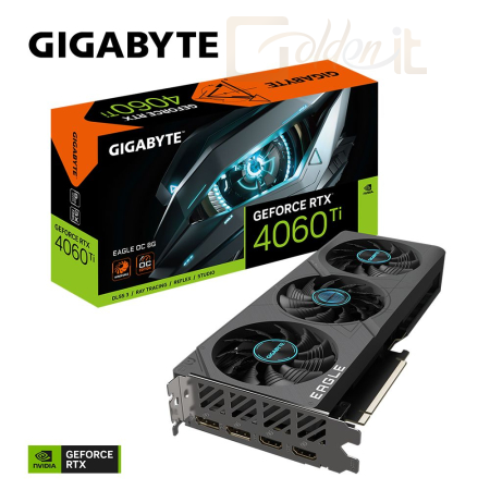 Videókártya Gigabyte RTX 4060 TI EAGLE OC 8G - GV-N406TEAGLE OC-8GD