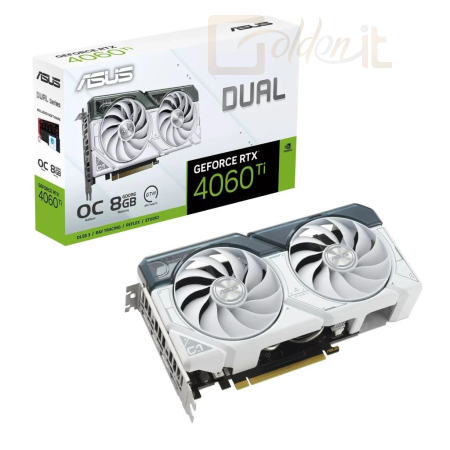 Videókártya Asus DUAL-RTX4060TI-O8G-WHITE - DUAL-RTX4060TI-O8G-WHITE