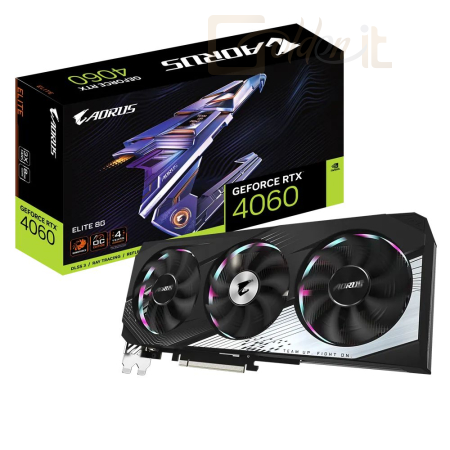 Videókártya Gigabyte RTX 4060 AORUS ELITE 8G - GV-N4060AORUS E-8GD