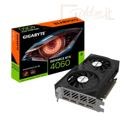 Videókártya Gigabyte RTX 4060 WINDFORCE OC 8G - GV-N4060WF2OC-8GD