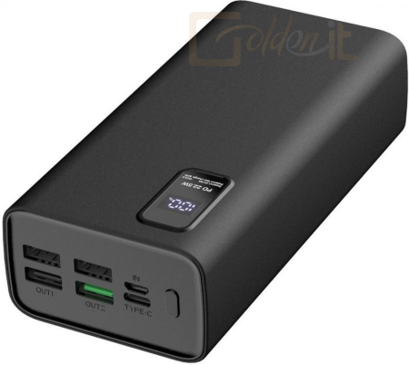 Powerbank vésztöltők Platinet PMPB30WQC728B 30000mAh PowerBank Black - PMPB30WQC728B