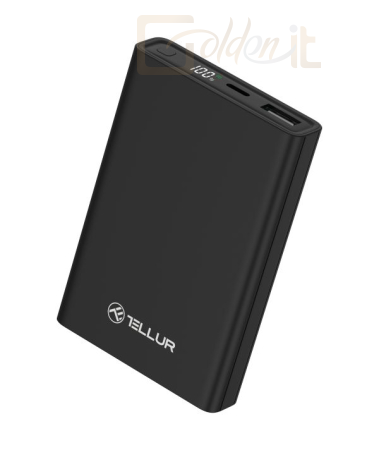 Powerbank vésztöltők Tellur Compact Pro PD701 10000mAh PowerBank Black - TLL158361