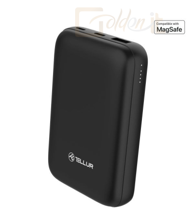 Powerbank vésztöltők Tellur Compact Pro WPD101 10000mAh PowerBank Black - TLL158381