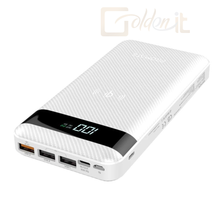 Powerbank vésztöltők Promate  AuraTank-20 20000mAh PowerBank White - AURATANK-20.WHITE