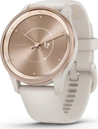 Okosóra Garmin Vivomove Trend Peach Gold Stainless Steel Bezel with Ivory Case and Silicone Band - 010-02665-01
