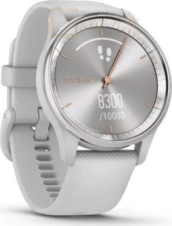 Okosóra Garmin Vivomove Trend Silver Stainless Steel Bezel with Mist Gray Case and Silicone Band - 010-02665-03