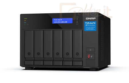 NAS szerver QNAP NAS TVS-H674-i3-16G (16GB) (6HDD) - TVS-H674-I3-16G