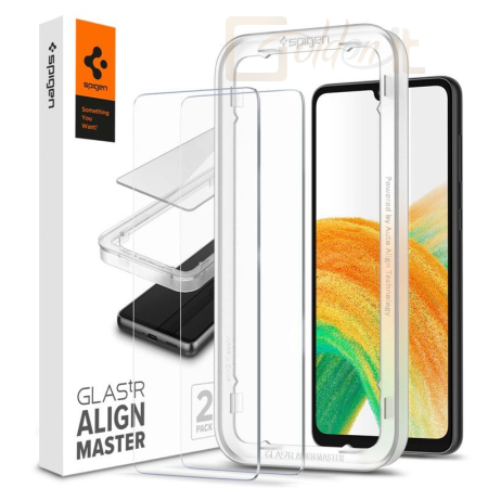 Okostelefon kiegészítő Spigen AlignMaster Glas.tR 2 Pack - Samsung Galaxy A33 5G - AGL04296