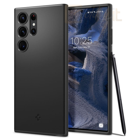 Okostelefon kiegészítő Spigen Thin Fit, black - Samsung Galaxy S23 Ultra - ACS05609