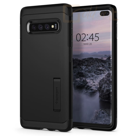 Okostelefon kiegészítő Spigen Tough Armor, black - Galaxy S10+ - 606CS25770