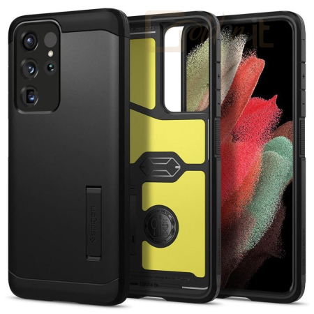 Okostelefon kiegészítő Spigen Tough Armor, black - Galaxy S21 Ultra - ACS02354