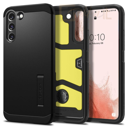 Okostelefon kiegészítő Spigen Tough Armor, black - Samsung Galaxy S22 - ACS03991