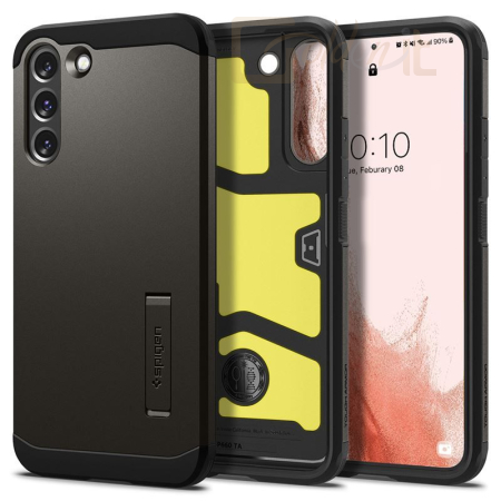 Okostelefon kiegészítő Spigen Tough Armor, gunmetal - Samsung Galaxy S22 - ACS03992