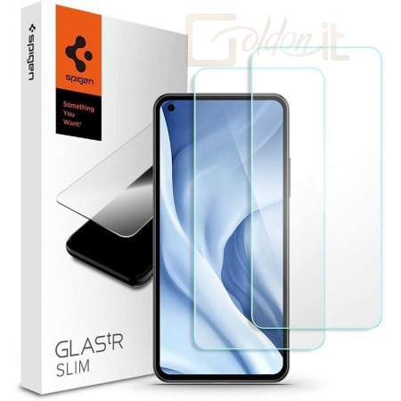 Okostelefon kiegészítő Spigen Glas tR Slim, 2 Pack - Xiaomi Mi 11 Lite/Xiaomi Mi 11 Lite 5G - AGL03048