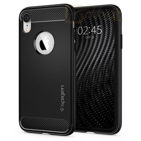 Okostelefon kiegészítő Spigen Rugged Armor, black - iPhone XR - 064CS24871