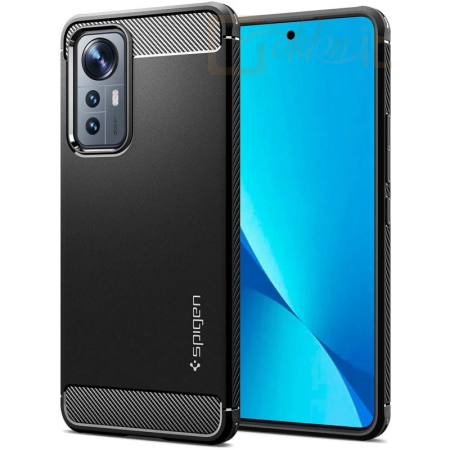 Okostelefon kiegészítő Spigen Rugged Armor, black - Xiaomi 12 Lite - ACS04556