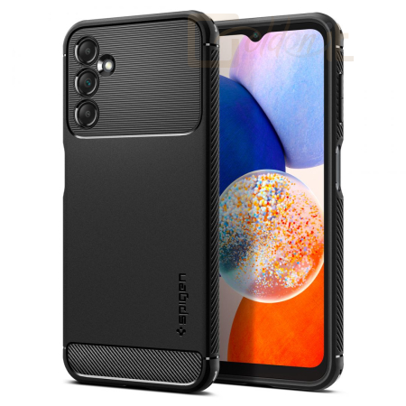 Okostelefon kiegészítő Spigen Rugged Armor, black - Samsung Galaxy A14 LTE - ACS05875