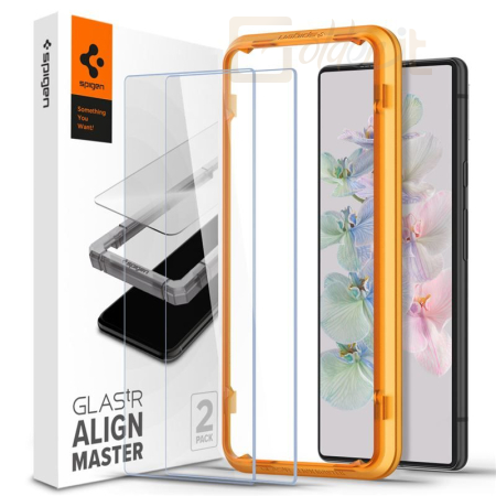 Okostelefon kiegészítő Spigen Glass AlignMaster 2 Pack, clear - Google Pixel 7 - AGL05199
