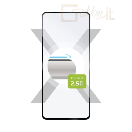 Okostelefon kiegészítő FIXED Full Cover 2,5D Tempered Glass for Xiaomi Redmi Note 12 Pro 5G, black - FIXGFA-1100-BK