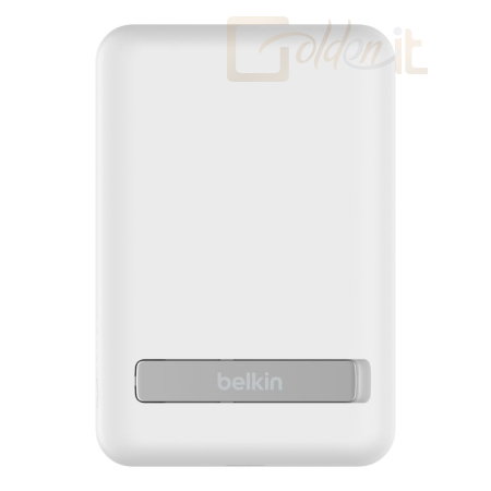Okostelefon kiegészítő Belkin BPD004BTWT BoostCharge Magnetic Wireless Power Bank 5K + Stand White - BPD004BTWT