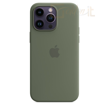 Okostelefon kiegészítő Apple iPhone 14 Pro Max Silicone Case with MagSafe Olive - MQUN3