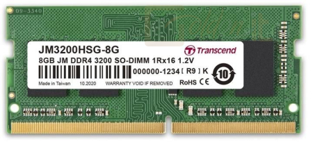 RAM - Notebook Transcend 8GB DDR4 3200MHz SODIMM - JM3200HSG-8G