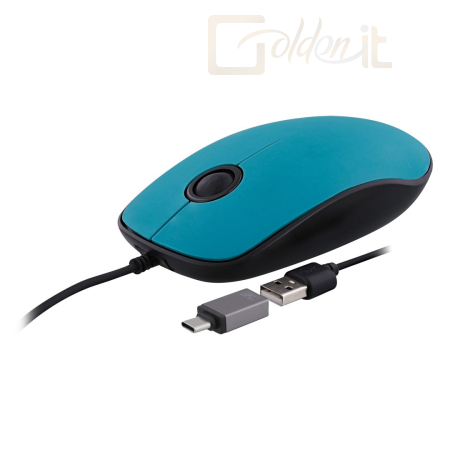 Egér TnB Wired mouse USB-A & USB-C Sunset Blue - MUSUNSETBL