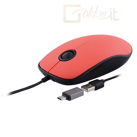 Egér TnB Wired mouse USB-A & USB-C Sunset Red - MUSUNSETRD