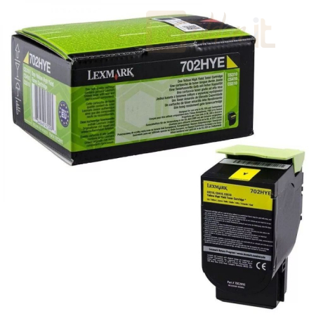 Nyomtató - Tintapatron Lexmark 702H Yellow toner - 70C2HYE