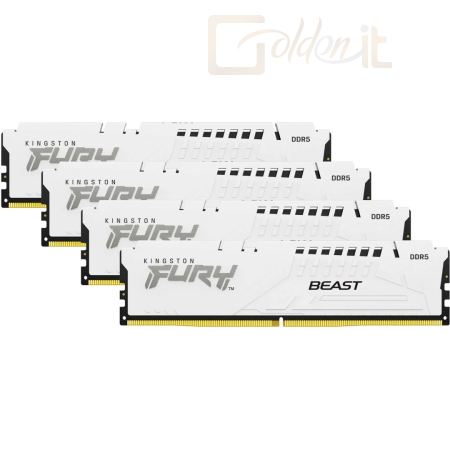 RAM Kingston 64GB DDR5 5600MHz Kit(4x16GB) Fury Beast White - KF556C40BWK4-64