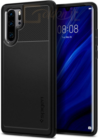 Okostelefon kiegészítő Spigen Rugged Armor, black - Huawei P30 Pro - L37CS25725