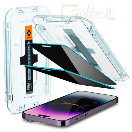 Okostelefon kiegészítő Spigen Glass EZ Fit Privacy 2 Pack - iPhone 14 Pro Max - AGL05203