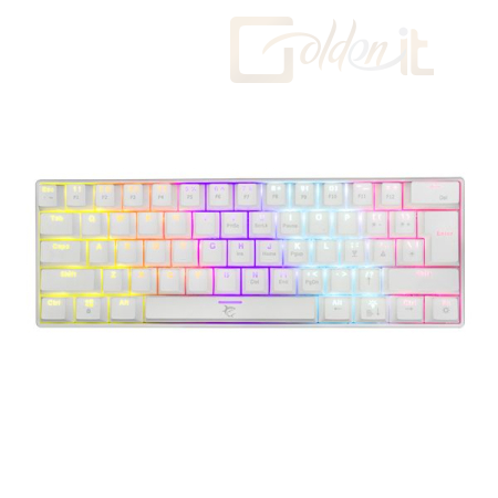 Billentyűzet White Shark GK-2022W Shinobi Brown Switches Mechanical 60% Gaming Keyboard White HU - GK-2022W/BR-HU