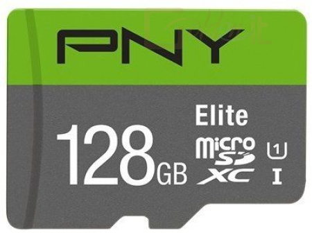USB Ram Drive PNY 128GB microSDXC Elite Class 10 UHS-I V10 A1 + adapterrel - P-SDU128V11100EL-GE