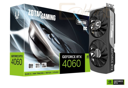Videókártya Zotac GeForce RTX 4060 8GB DDR6 Twin Edge OC - ZT-D40600H-10M