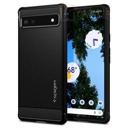 Okostelefon kiegészítő Spigen Rugged Armor, black - Google Pixel 6a - ACS04476