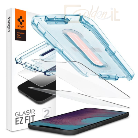 Okostelefon kiegészítő Spigen Glas tR EZ Fit, 2 Pack - iPhone 12 Pro Max - AGL01791