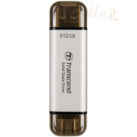 Winchester SSD (külső) Transcend 512GB USB3.0/USB Type-C ESD310C Silver - TS512GESD310S